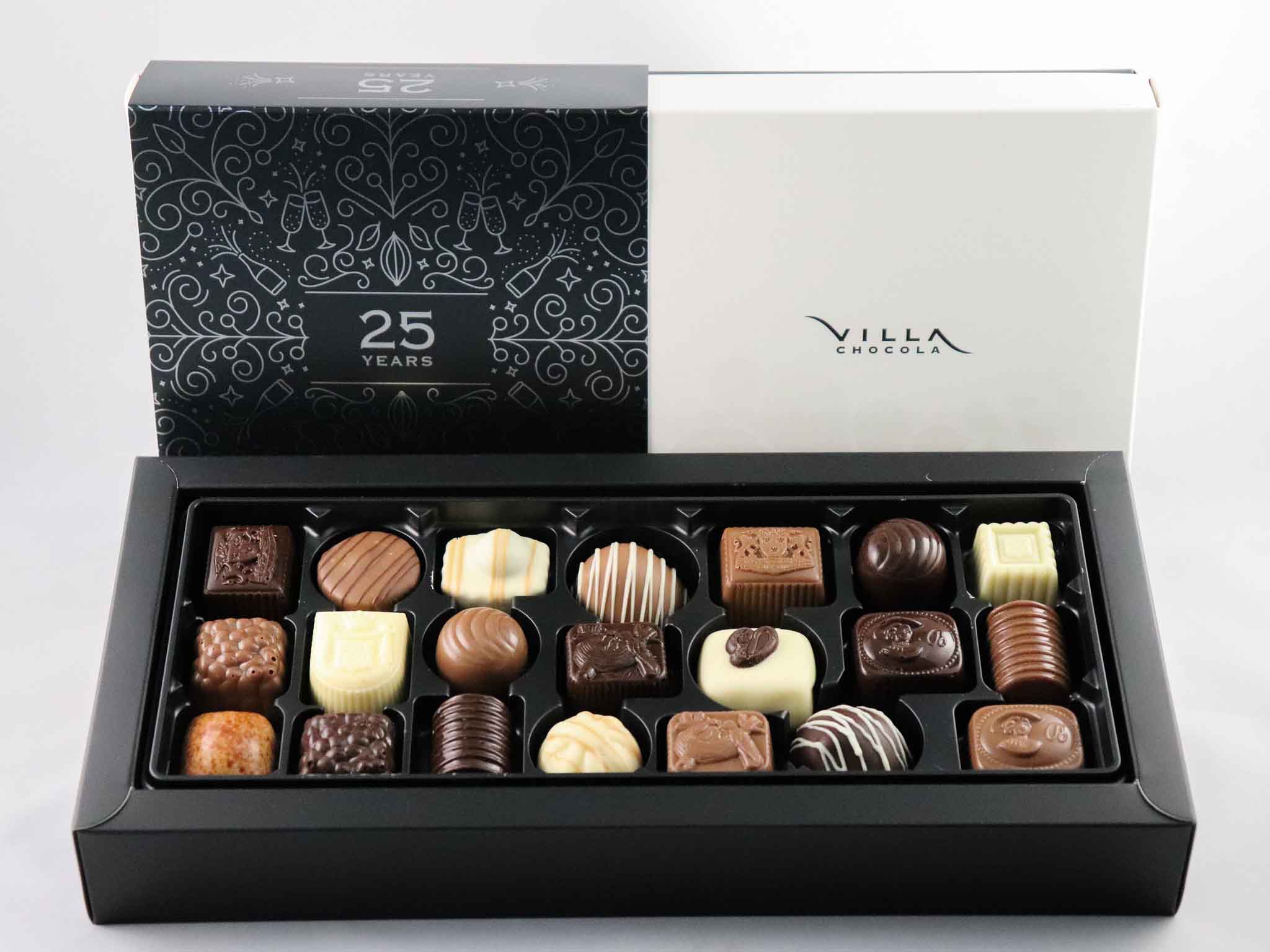 samen NieuwZeeland Uitrusten Chocolade cadeau - Luxury Box - 25 years - Villa Chocola