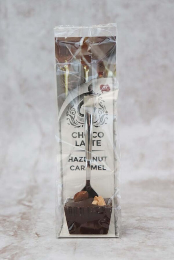 Hazelnoot karamel chocolade spoon